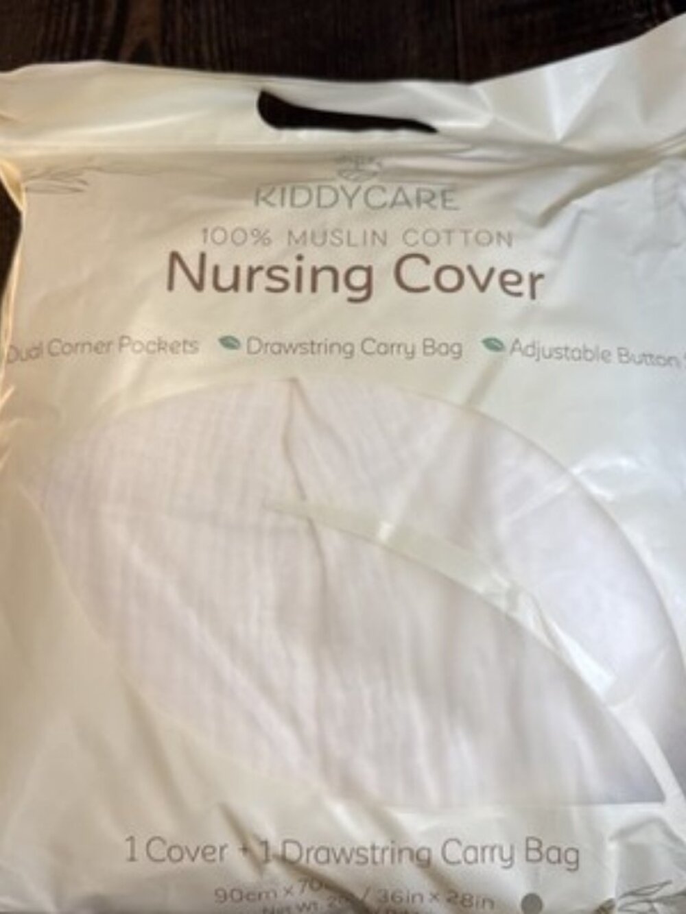 Kiddycare Muslin Nursing Cover – Lightweight Breastfeeding Shawl Cream